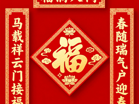  新年春节对联2026对联 