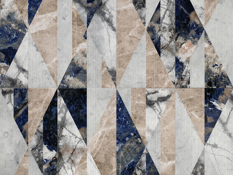  现代几何花砖  小花砖地砖瓷砖 石材拼花 