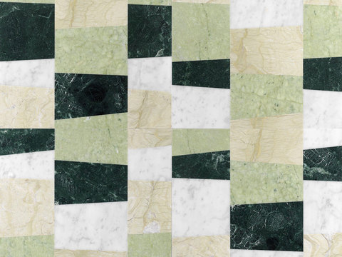  现代几何花砖  小花砖地砖瓷砖 石材拼花 