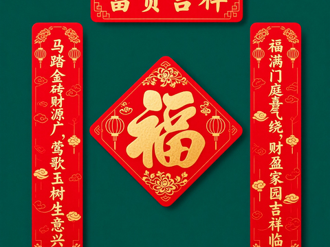  新年春节对联2026对联 