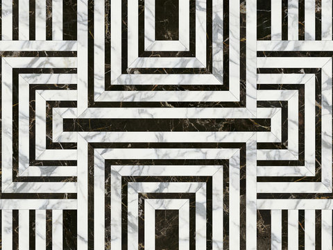  现代几何花砖  石材拼花 小花砖地砖瓷砖 