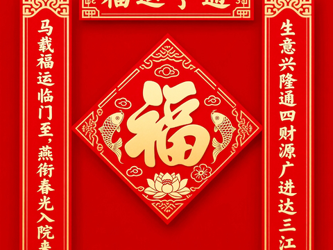  新年春节对联2026对联 