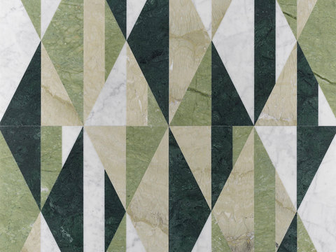  现代几何花砖  小花砖地砖瓷砖 石材拼花 
