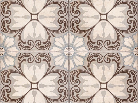  现代复古花砖  石材拼花 小花砖地砖瓷砖 