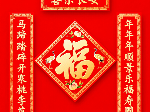  新年春节对联2026对联 