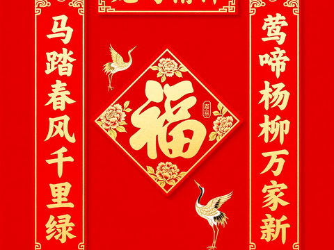  新年春节对联2026对联 