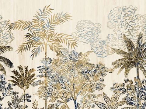  中古美式家居客厅 带动画 中古风壁画贴图 