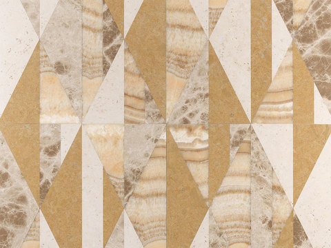  现代几何花砖  石材拼花 小花砖地砖瓷砖 