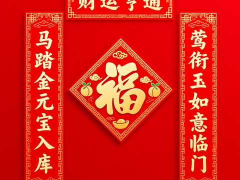  新年春节对联2026对联 