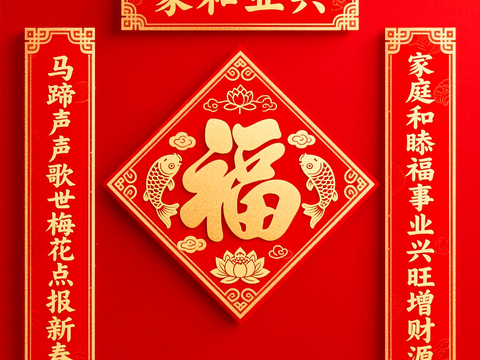  新年春节对联2026对联 