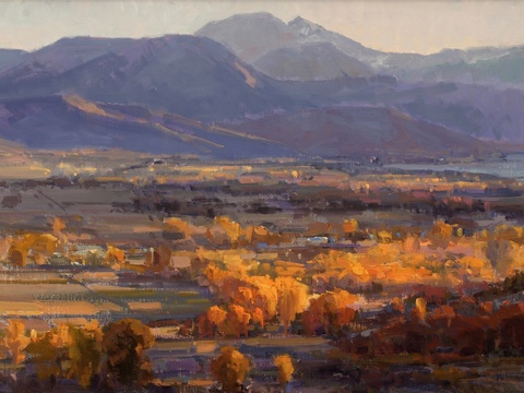  油画绘画风景画 