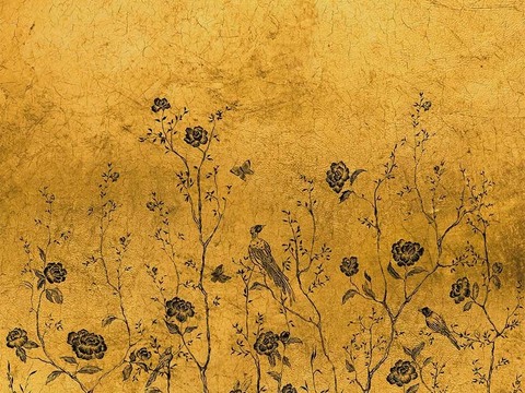  中式新中式画壁纸壁布墙纸墙布背景墙 