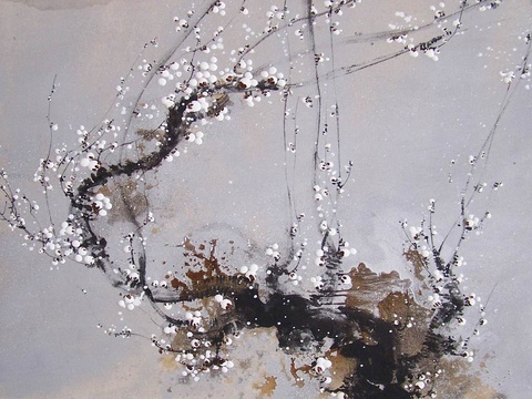  中式新中式画壁纸壁布墙纸墙布背景墙 