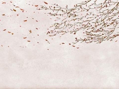  中式新中式画壁纸壁布墙纸墙布背景墙 