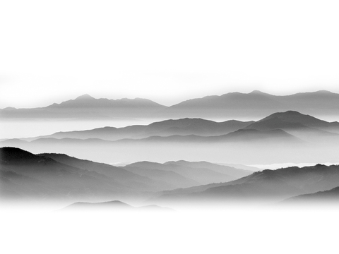  中式新中式水墨山水画壁纸壁布墙纸墙布背景墙 