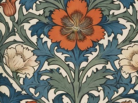  中古美式家居客厅 带动画 中古风壁画贴图 