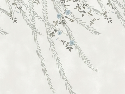  现代新中式画简欧 壁纸壁布墙纸墙布背景墙 