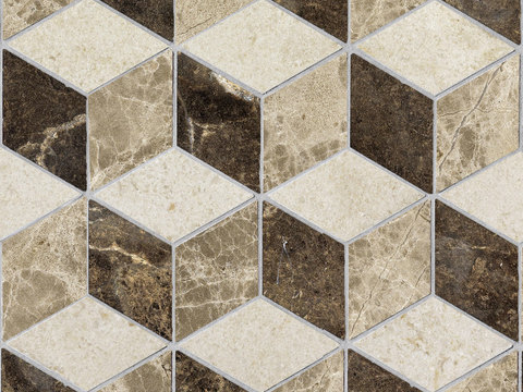  现代几何花砖  石材拼花 小花砖地砖瓷砖 