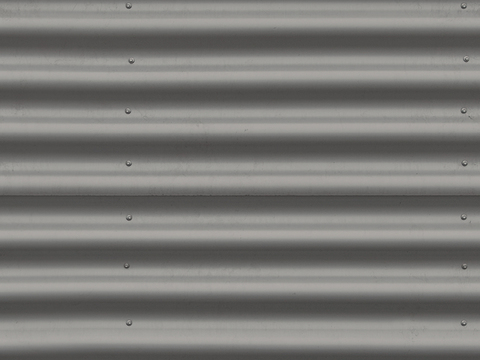  银灰色喷漆波纹扣板金属板贴图 