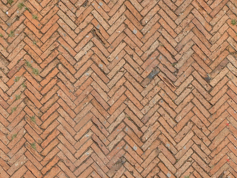  砖石水泥地面 红砖地面 