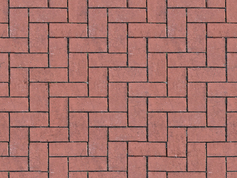  砖石水泥地面 红砖地面 