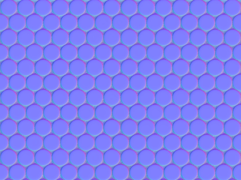  圆形马赛克瓷砖法线凹凸贴图 