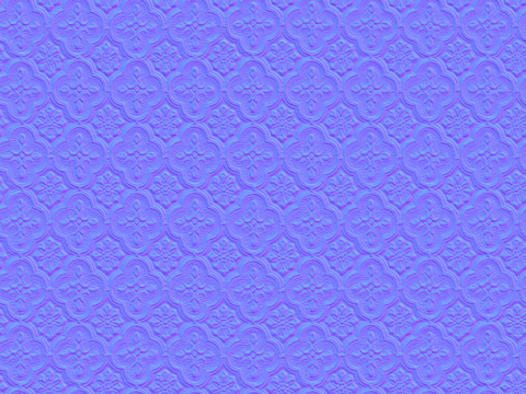  欧式法式装饰花纹法线凹凸贴图 