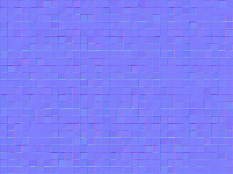  马赛克瓷砖法线凹凸贴图 