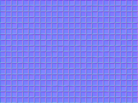  马赛克瓷砖法线凹凸贴图 