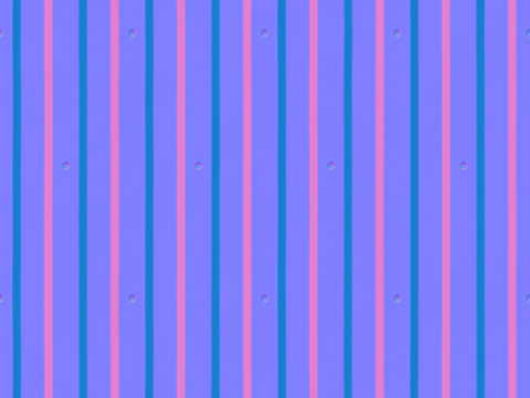  波纹板波浪板法线凹凸贴图 