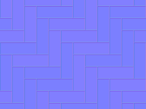  工字铺瓷砖法线凹凸贴图 