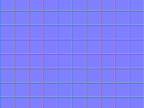  马赛克瓷砖法线凹凸贴图 