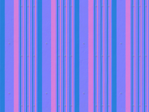  波纹板波浪板法线凹凸贴图 