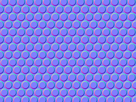  圆形造型 乐高板 法线凹凸贴图 