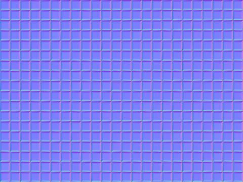  马赛克瓷砖法线凹凸贴图 