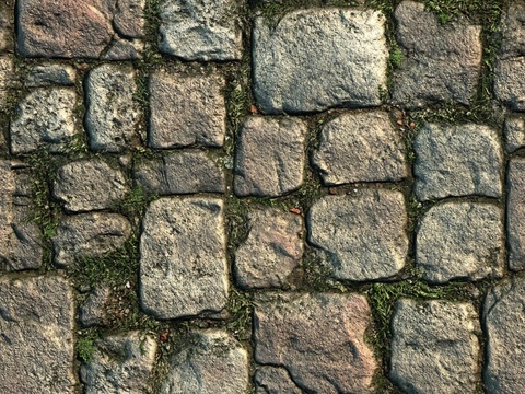  户外草地、雪地、地石砖、泥地碎石地表 