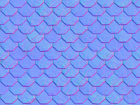  屋顶瓦顶沥青瓦石瓦法线凹凸贴图 