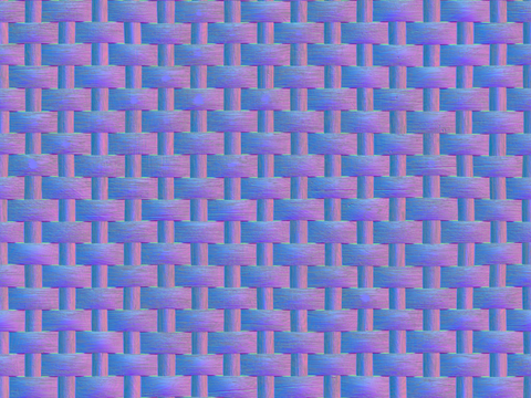  藤编竹编编织物法线凹凸贴图 