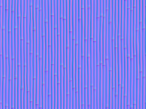  竹子竹墙竹篱笆法线凹凸贴图 