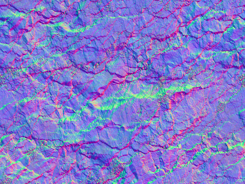  岩石石材PU石 法线凹凸贴图 