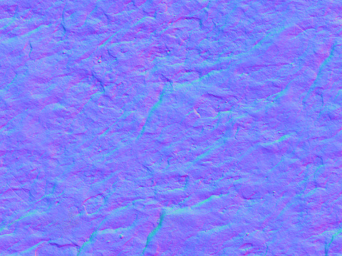  岩石石材PU石 法线凹凸贴图 