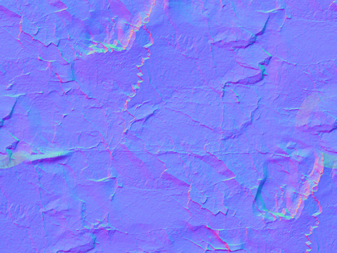  岩石石材PU石 法线凹凸贴图 