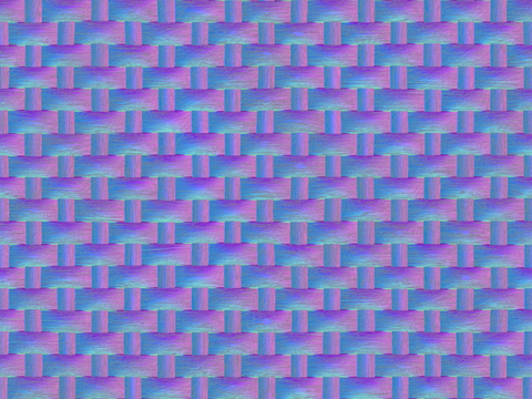  藤编竹编编织物法线凹凸贴图 