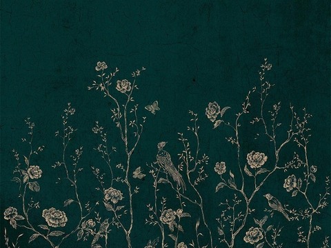  中式新中式壁画 壁纸 墙布 墙纸 