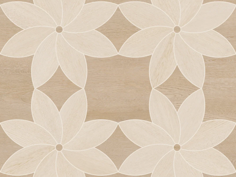  浅色木地板拼花 