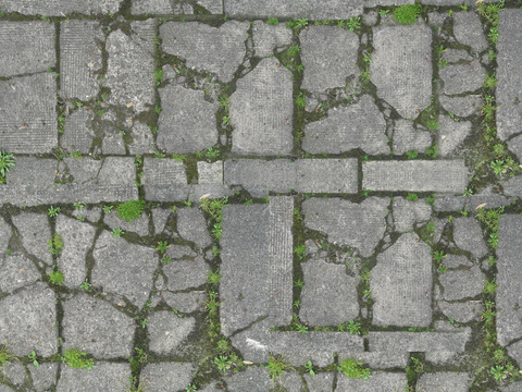  美式植草砖_户外砖_停车位石贴图 