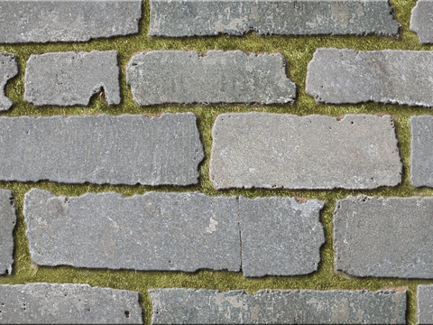  古街道路面石材贴图 