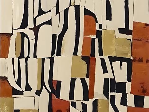  现代意式抽象画 现代艺术抽象挂画贴图 