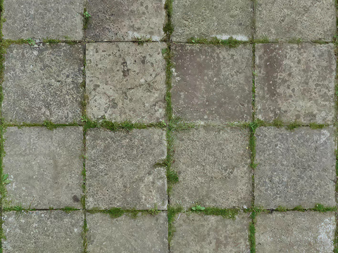  现代植草砖_地砖_户外地面贴图 