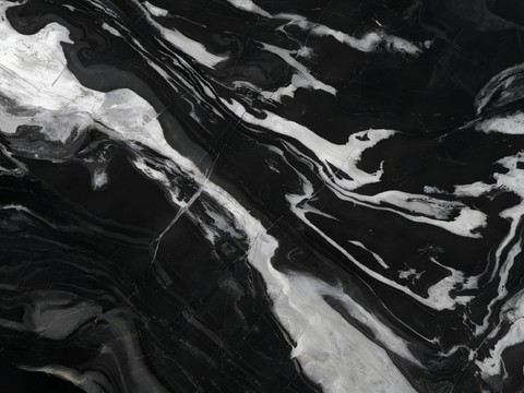 泼墨山水黑色大理石奢石 深色大理石